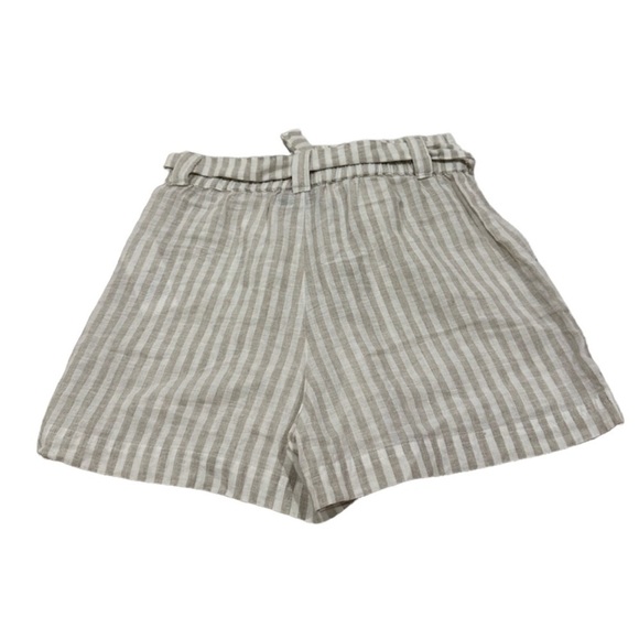 Holbrook High Waisted Shorts Beige and White Vertical Stripes Size Small - Picture 3 of 10